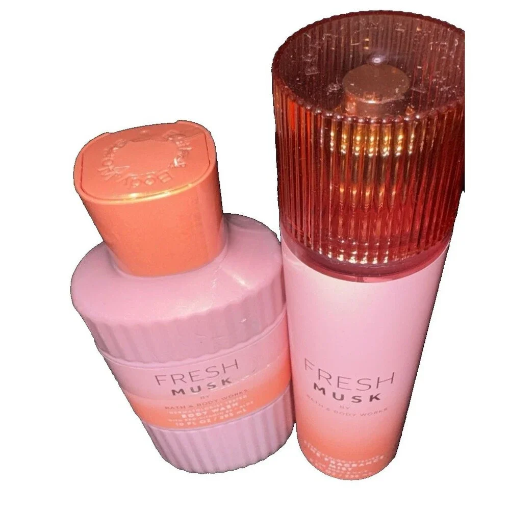Bath & Body Works Fresh Musk Fine Fragrance Mist & Body Wash - 2 Piece